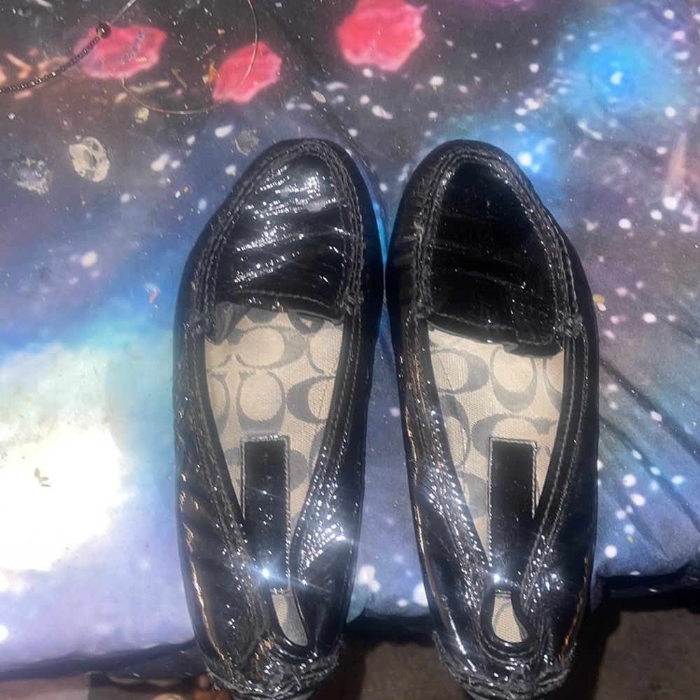 Coach black loafers